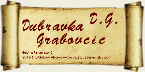 Dubravka Grabovčić vizit kartica